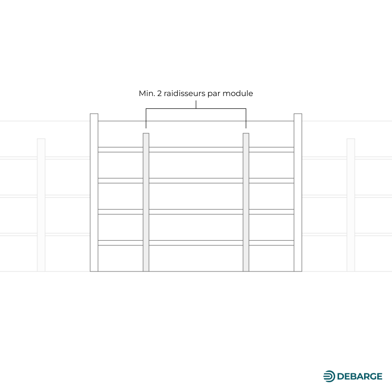 Raidisseur pour lames claire-voie bois EvoluH27-34
